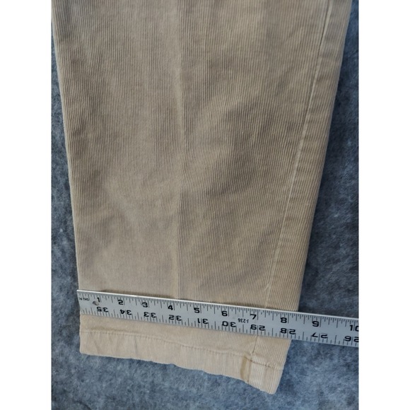 Cremieux Pants Mens 36x32 Beige Madison Corduroys Comfort Stretch Flat Front - Picture 6 of 11